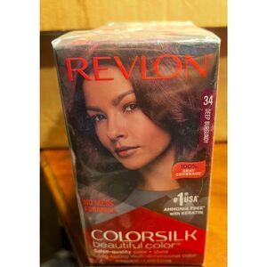 3 Revlon Colorsilk Beautiful Color Permanent Hair Dye w/Keratin 34 DeepBurgundy